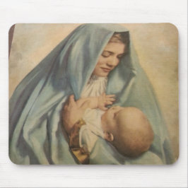 Jungfrau Mary and Baby Jesus Mousepad