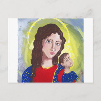 Jungfrau Mary and Baby Jesus Postkarte