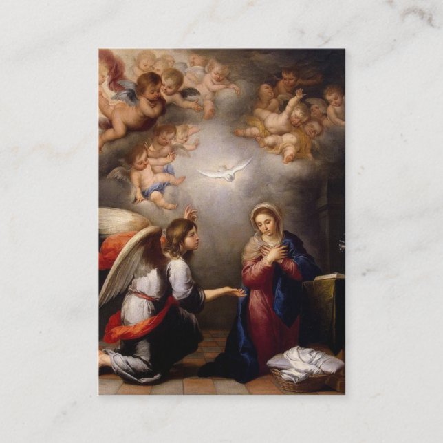 Jungfrau Mary Angelus Gebet Visitenkarte (Vorderseite)