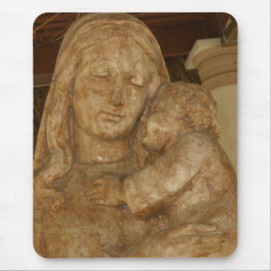 Jungfrau Mary & Baby Jesus Statue Mousepad
