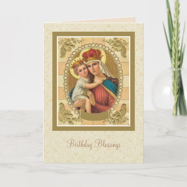 Jungfrau Mary Birthday Besondere Anlass Katholik Karte (Vorderseite)
