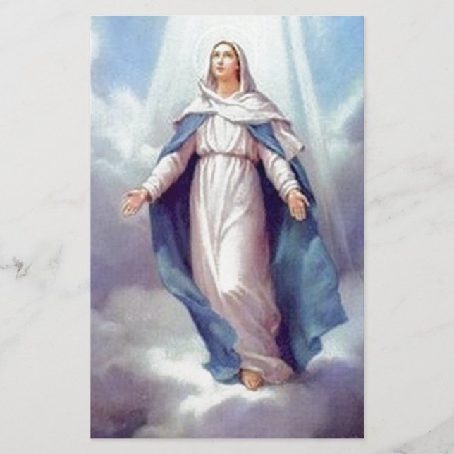Jungfrau Mary Briefpapier (Vorderseite)