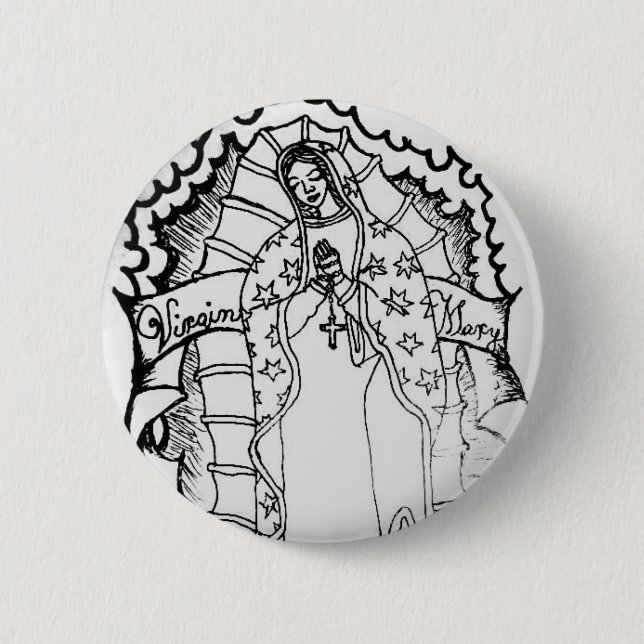 Jungfrau Mary Button (Vorderseite)
