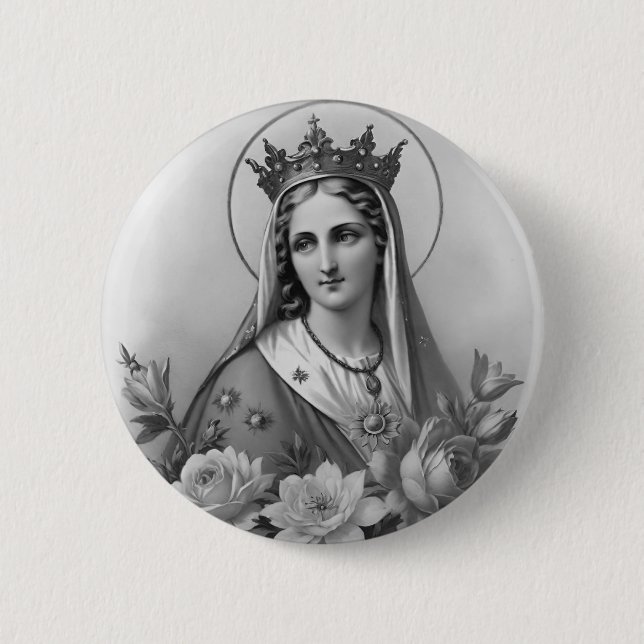 Jungfrau Mary Button (Vorderseite)