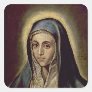 Jungfrau Mary, c.1594-1604 Quadratischer Aufkleber