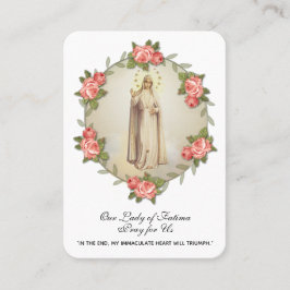 Jungfrau Mary Fatima Gebet Rosary Katholic Busines Visitenkarte
