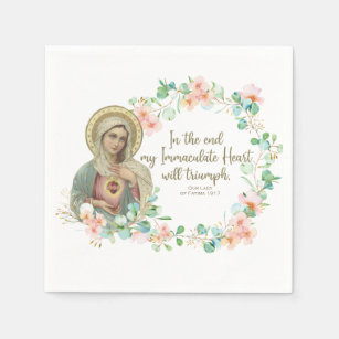 Jungfrau Mary Fatima Immaculate Heart Ukraine Russ Serviette