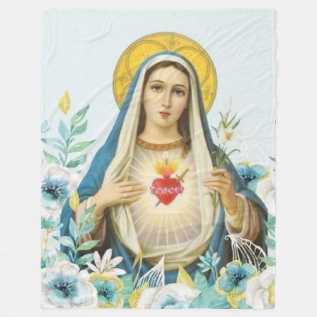 JUNGFRAU MARY FLEECEDECKE (Vorderseite)