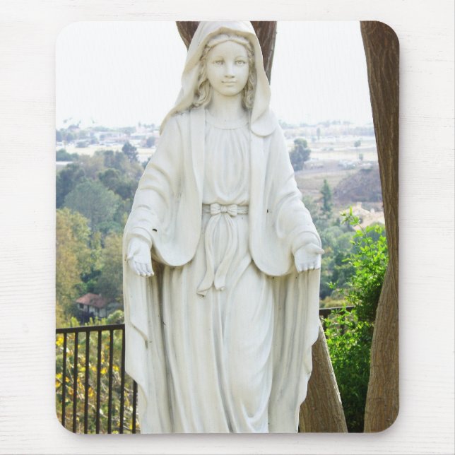 Jungfrau Mary Garden Statue Mousepad (Vorne)