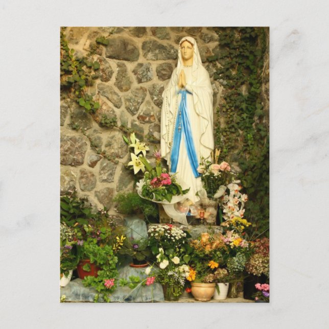Jungfrau Mary Grotto Postkarte (Vorderseite)