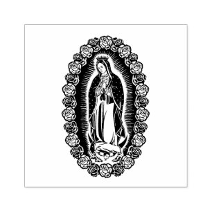 Jungfrau Mary Guadalupe Gebet Katholische Religiö Gummistempel