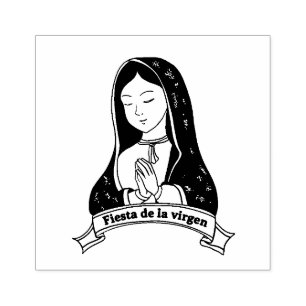 Jungfrau Mary Guadalupe Mexikanische Religiöse Ka Gummistempel