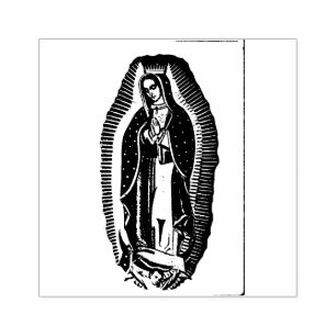 Jungfrau Mary Guadalupe Mexikanische Religiöse Ka Gummistempel