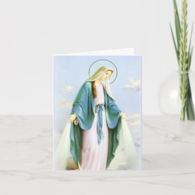 Jungfrau-Mary-Halbmond MoonCard Karte (Vorderseite)