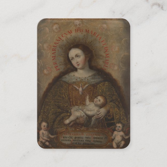 Jungfrau Mary Heiliger Geist Katholische Jesus Geb Platzkarte (Vorderseite)