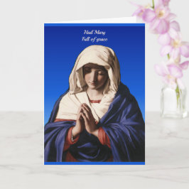 Jungfrau Mary im Gebet wird gut personalisiert Karte