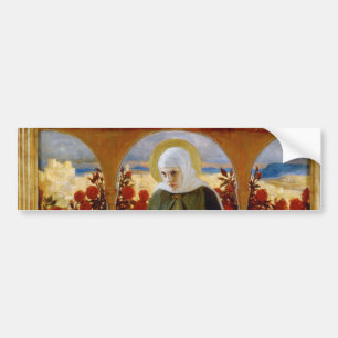 Jungfrau Mary in the Rose Garden (Albert Edelfelt) Autoaufkleber
