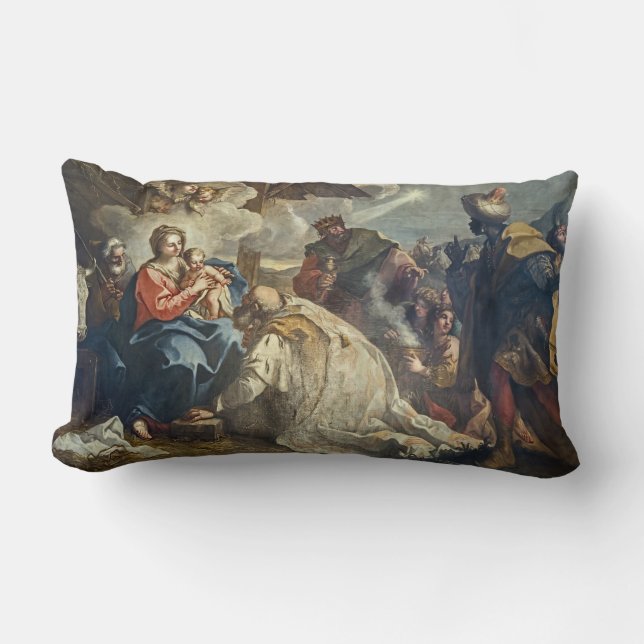 Jungfrau Mary Jesus Adoration von Magi Lendenkissen (Vorderseite)