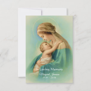 Jungfrau Mary Jesus Beerdigung Gedenkstätte Gebet  Einladung