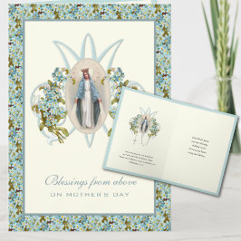 Jungfrau Mary Jesus katholische Gebetskarte Religi Karte