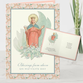 Jungfrau Mary Jesus katholische Gebetskarte Religi Karte