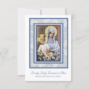 Jungfrau Mary Jesus liebliche Lady in blauem Gedic