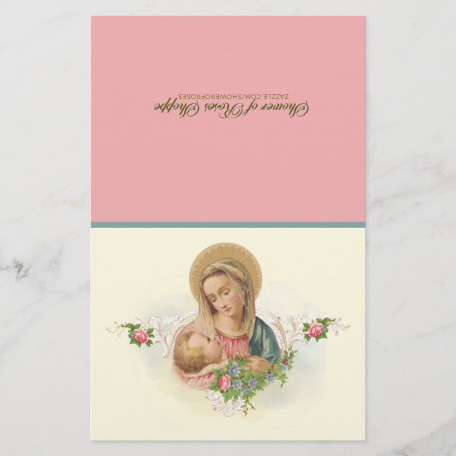 Jungfrau Mary Jesus spirituelles Kommunizengebet (Vorderseite)