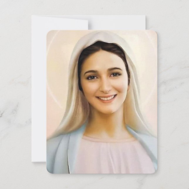 Jungfrau Mary Katholic Beerdigung Gedenkkarte (Vorderseite)