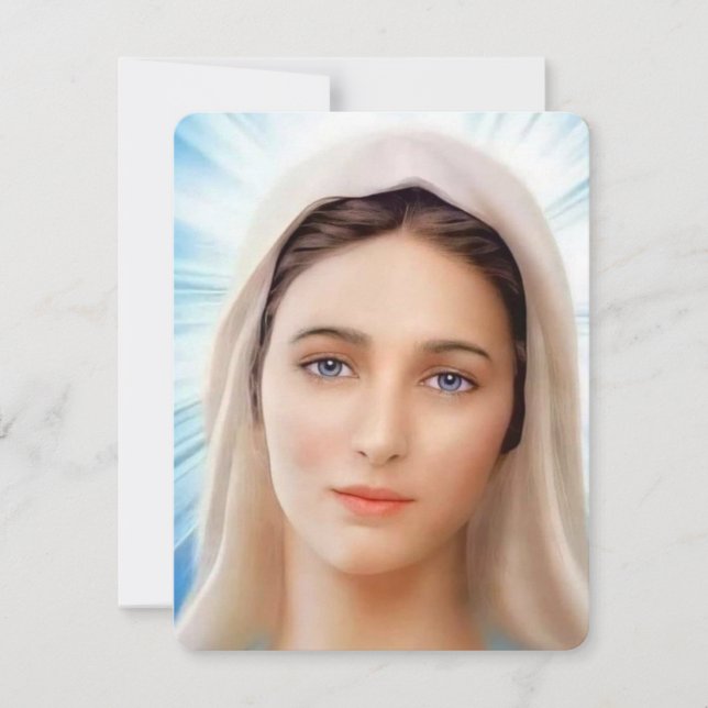 Jungfrau Mary Katholic Beerdigung Gedenkkarte (Vorderseite)