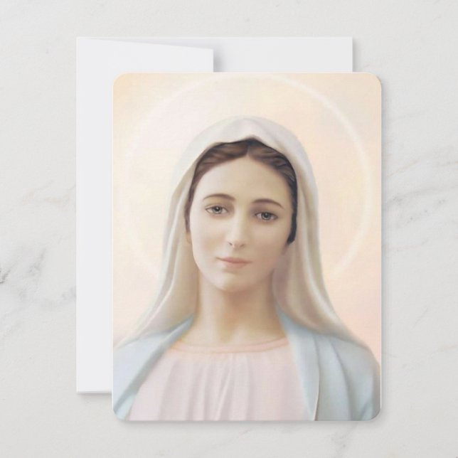 Jungfrau Mary Katholic Beerdigung Gedenkkarte (Vorderseite)
