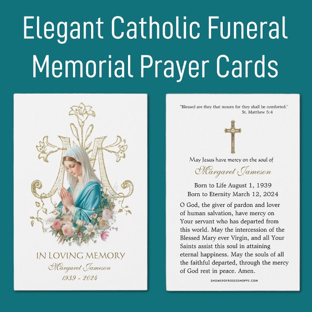 Jungfrau Mary Katholic Funeral Memorial Holcard - (Von Creator hochgeladen)