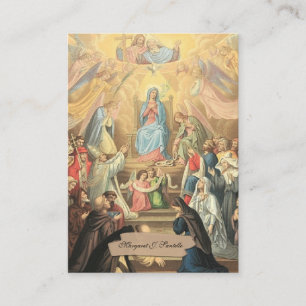 Jungfrau Mary Katholic Funeral Memorial Holcard - Visitenkarte