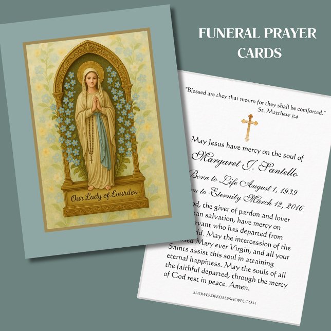 Jungfrau Mary Katholic Funeral Memorial Holcard - Visitenkarte (Von Creator hochgeladen)