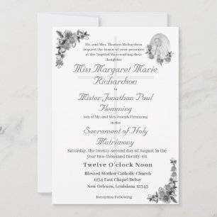 Jungfrau Mary Katholic Wedding Einladung