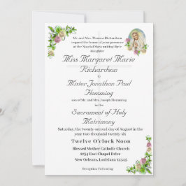 Jungfrau Mary Katholic Wedding Einladung