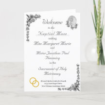 Jungfrau Mary Katholic Wedding Program