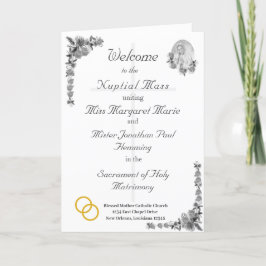 Jungfrau Mary Katholic Wedding Program Programm