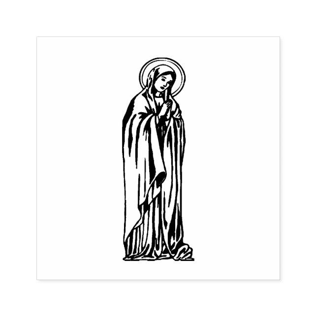 Jungfrau Mary katholische religiöse gesegnete Mutt Gummistempel (Prägung)