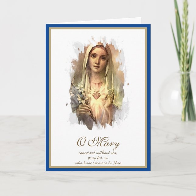 Jungfrau Mary katholische religiöse Mütter Tageska Karte (Vorderseite)