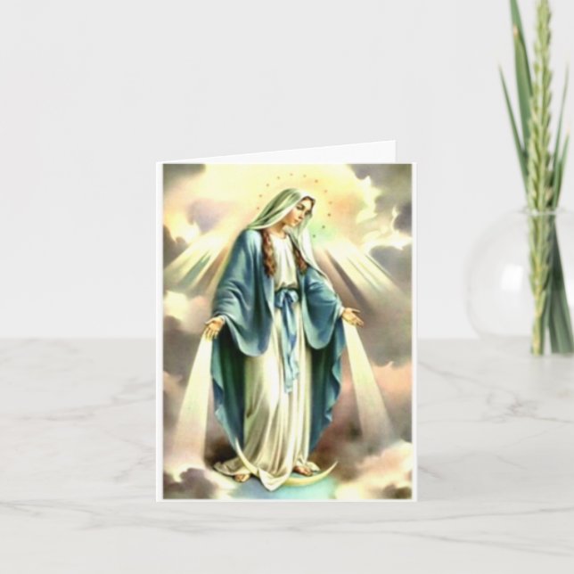 Jungfrau Mary, Königin der Himmelskarte Dankeskarte (Vorderseite)