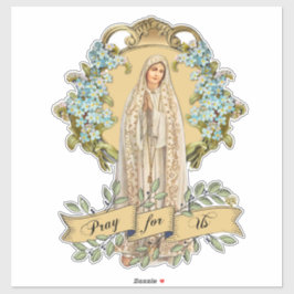 Jungfrau Mary Lady von Fatima Rosary Gebet Aufkleber