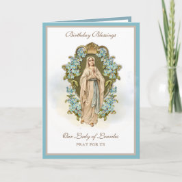 Jungfrau Mary Lourdes Card zum Geburtstag Karte