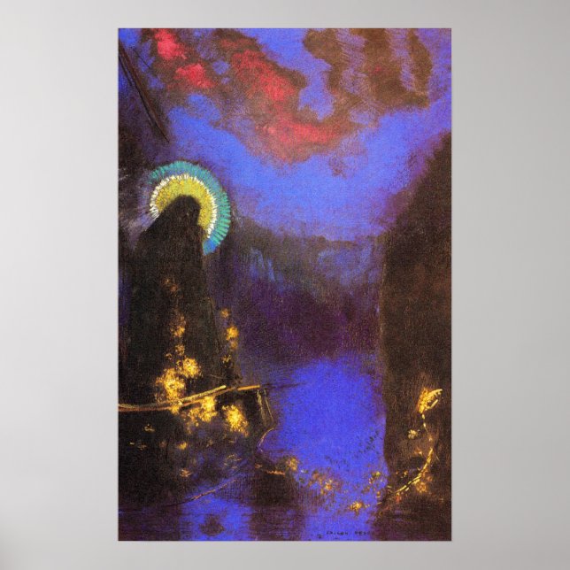 Jungfrau Mary mit Corona Symbolische Malerei - Red Poster (Vorne)
