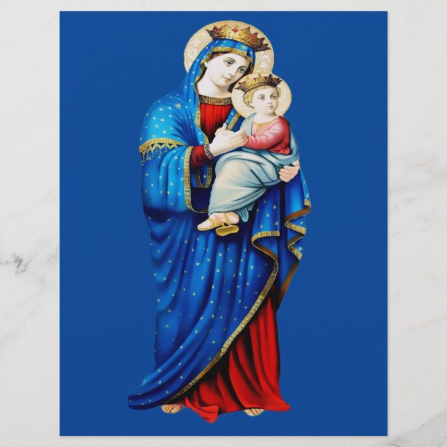 Jungfrau Mary mit dem Baby Jesus Flyer (Vorne)