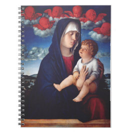 Jungfrau Mary mit dem Baby Jesus und den Roten Kir Notizblock