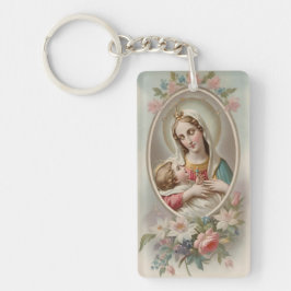 Jungfrau Mary mit Jesus-Kind-Schlüsselanhänger Schlüsselanhänger