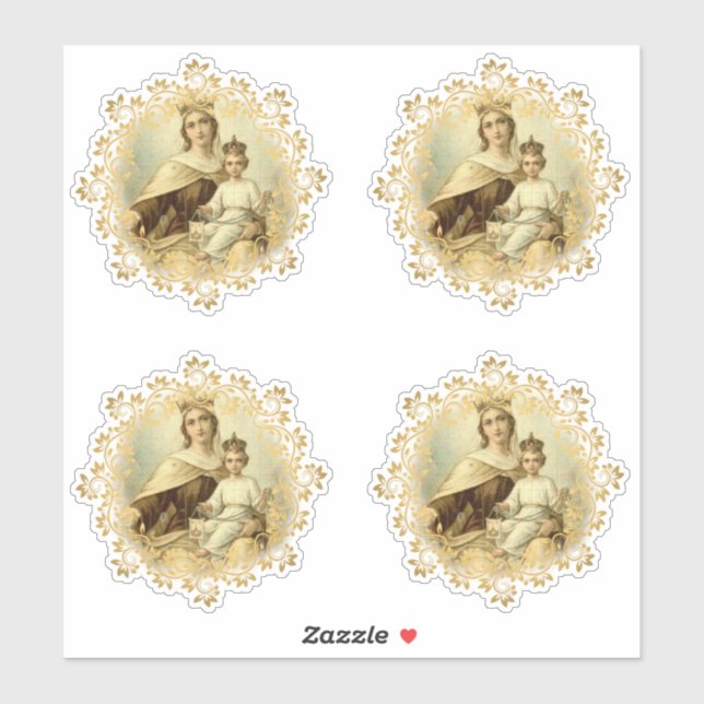 Jungfrau Mary Mount Carmel Jesus Religious Vinyl Aufkleber (Blatt)