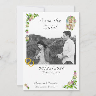 Jungfrau Mary Nuptial Save the Date Lesezeichen