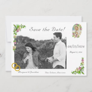 Jungfrau Mary Nuptial Save the Date Lesezeichen