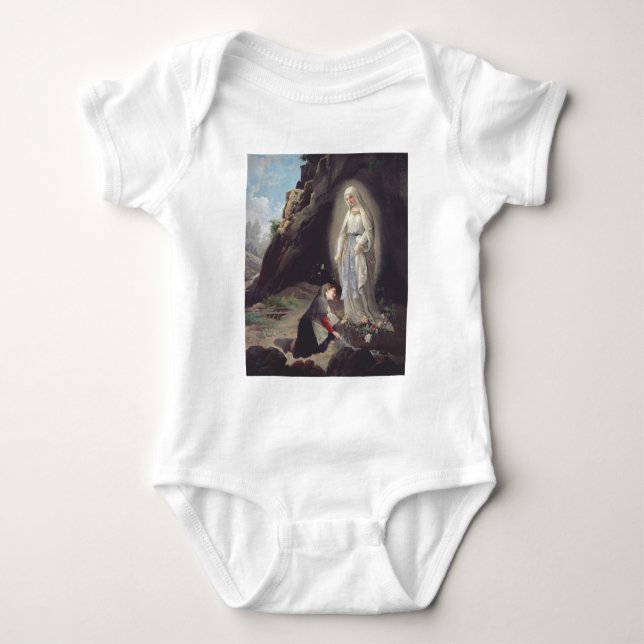 Jungfrau Mary of Lourdes Baby Strampler (Vorderseite)
